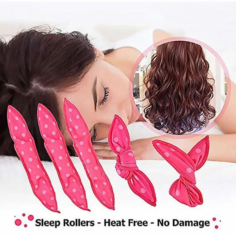 Soft Sleep Pillow Rollers Set, Curlers de cabelo, Melhor Espuma Flexível e Esponja, Magic Hair Care, Ferramentas DIY Hair Styling, 10Pcs por lote