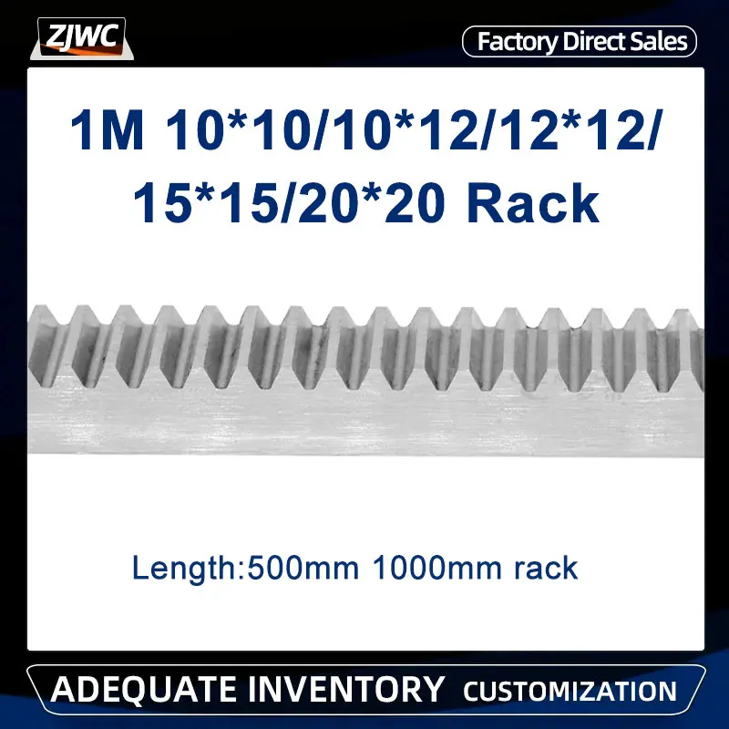 

1Mod 10x10 10x12 12x12 15x15 20x20 500mm 1000mm Spur Gear Rack 1M Gear Rack Precision Cnc Straight Teeth Rack And Pinion