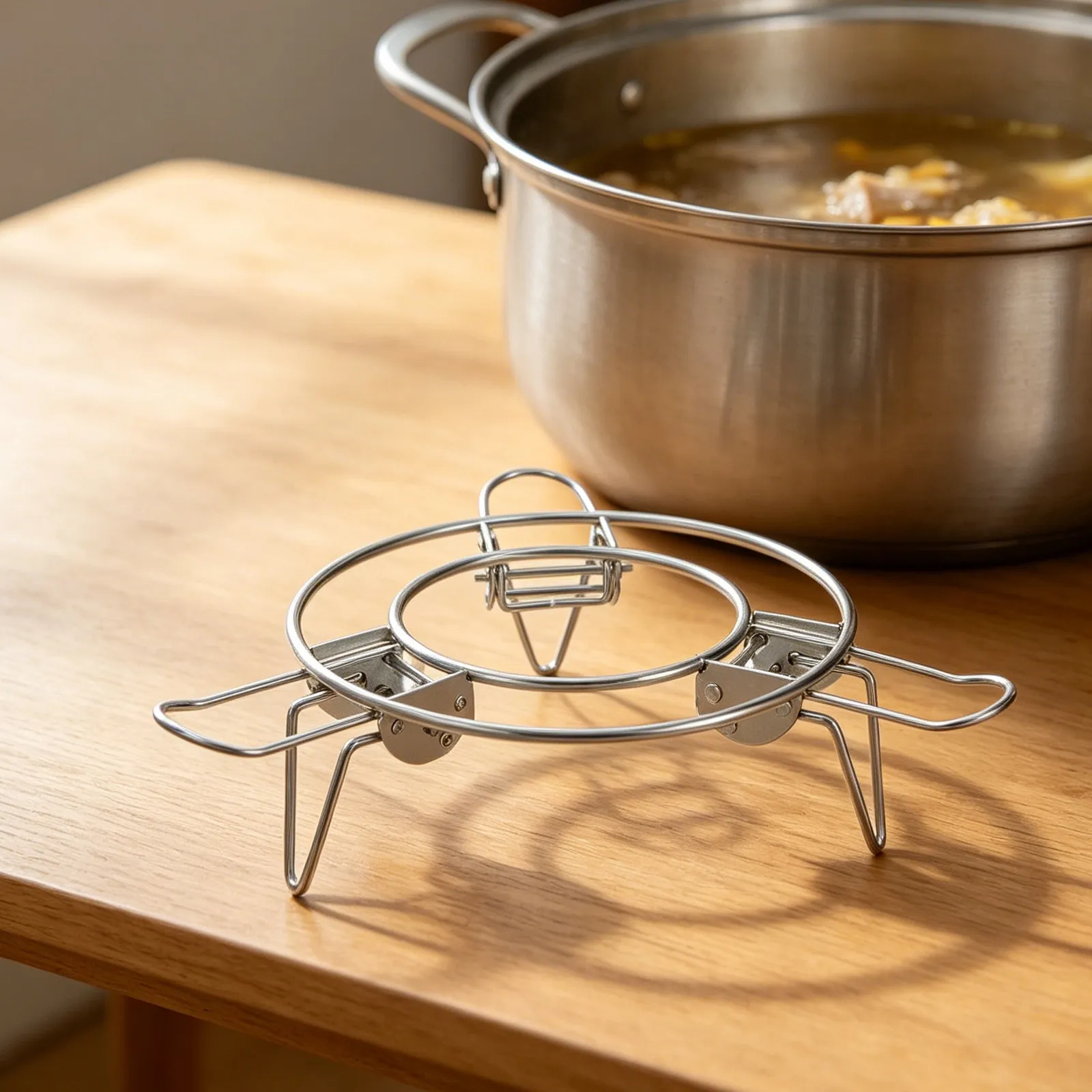 Stainless Steel Steamer Rack Expandable Foldable Steamer Stand Cooling Trivet Pot Steamer Insert Food Stand Kitchen Tools