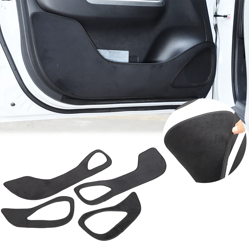 

Для Mitsubishi L200 2019-2023 бархатная черная дверная защита от грязи, аксессуары для модификации салона автомобиля