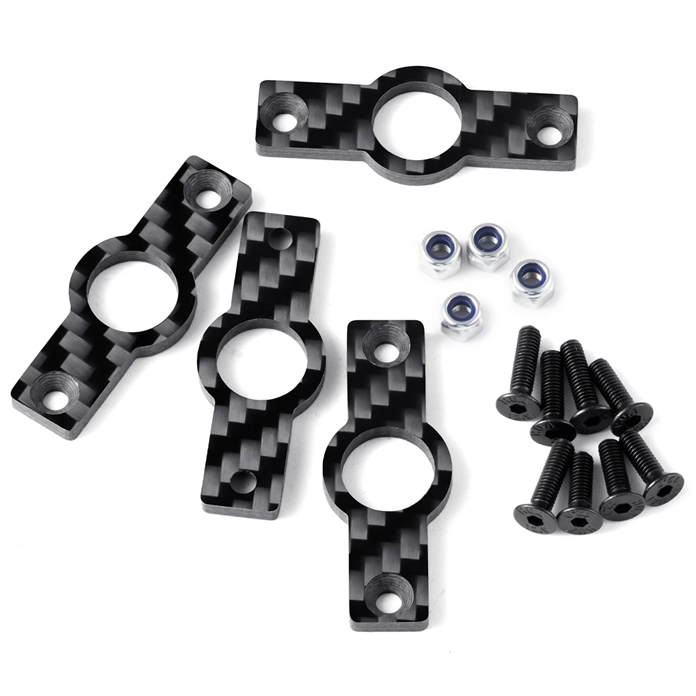 TRINOOD Carbon Fiber Axle Tube Support Plate for 1/10 Tamiya Clod Buster Upgrade Parts