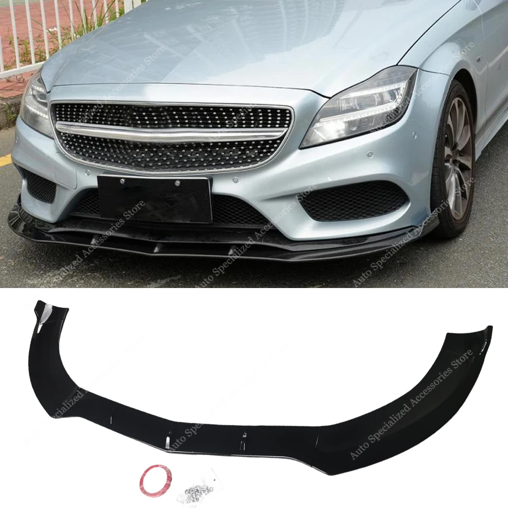 

For Mercedes W218 C218 Front Bumper Lip Spoiler Splitter Diffuser CLS250 CLS350 CLS400 CLS500 2014-2017 Facelift Bodykits Tuning