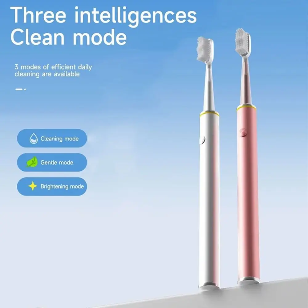 

Portable Sonic Electric Toothbrush Soft Hair 3 Modes Teeth Cleaning Brush Ergonomic Handle USB Rechargeable