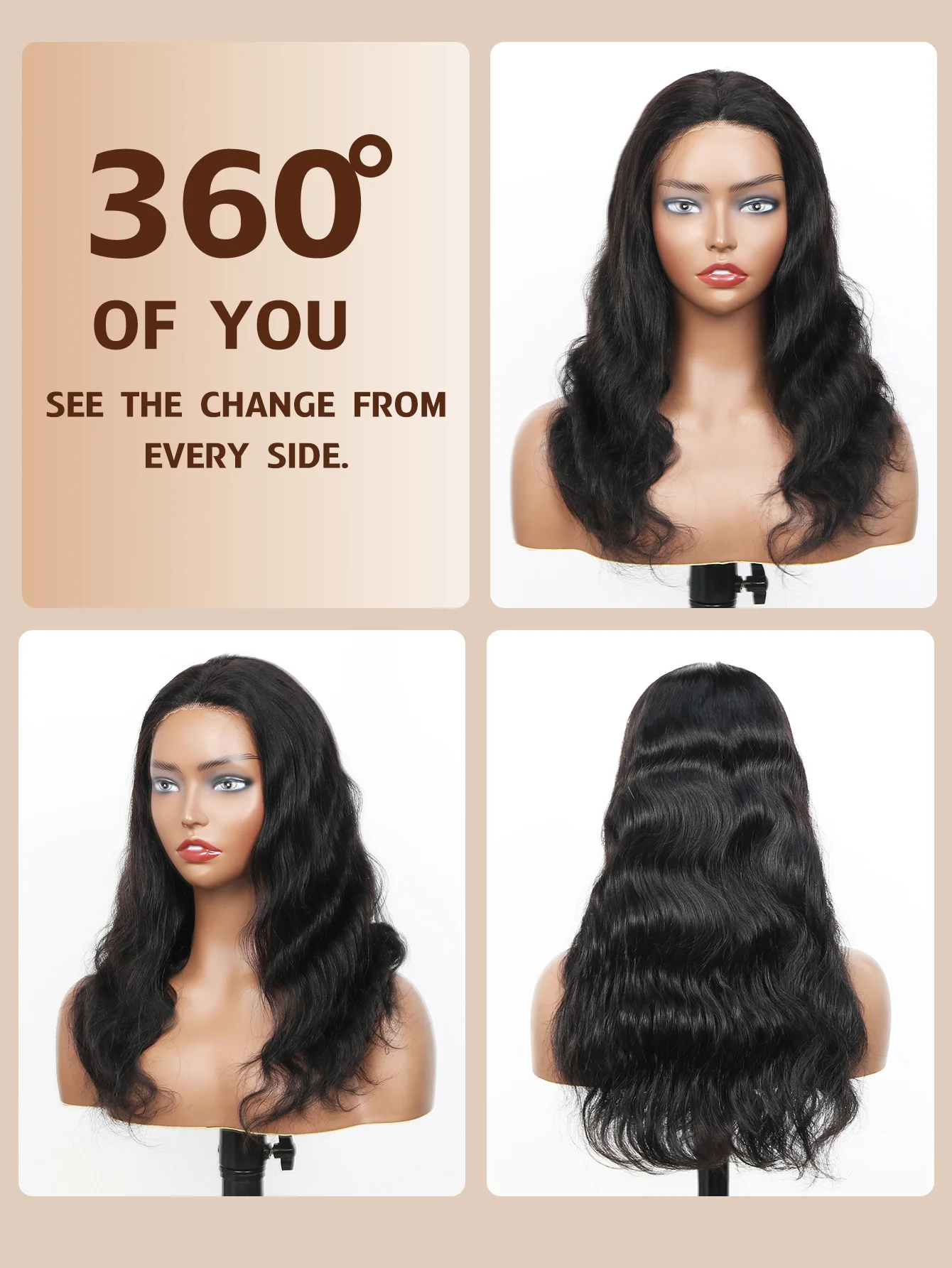 الرباط الجسم موجة ارتداء والذهاب غلويليس شعر مستعار 100% شعر الإنسان البرازيلي 7x5 الدانتيل إغلاق الجبهة الباروكات للنساء السود #5