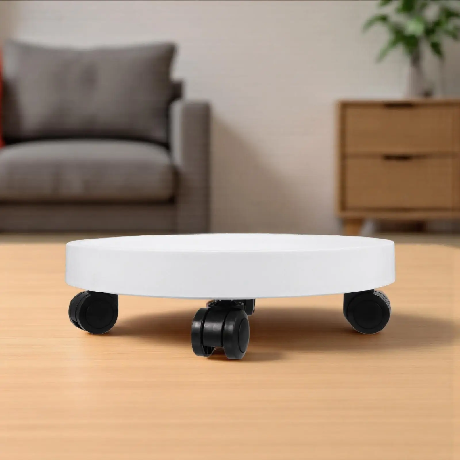 

Rolling Flower Pot Stand Thickened Wheeled Planter Tray Heavy Duty Smooth Casters Floor Protecting Garden Mover Rolling