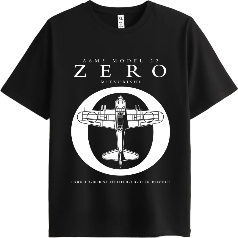 Streetwear Zero Fighter Aircraft Design Print Retro Men's Clothing and Women's Clothing T-shirt Summer 2026 New T Shirt