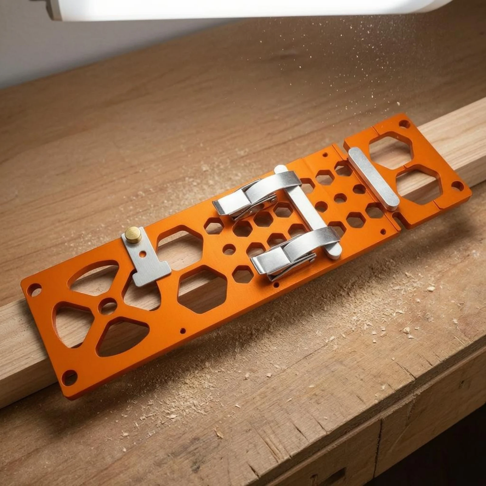 90-Degree Guide Plate Aluminum Alloy Track Saw Square Power Tool Accessory Anodized Orange