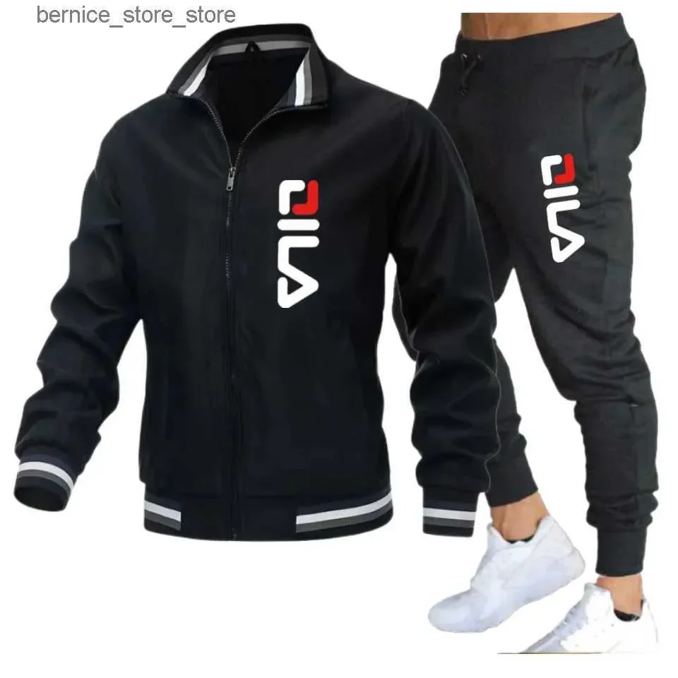 New Spring and Autumn Men\'s Sportswear 2-piece Set, Jacket+Pants Sportswear Set, Men\'s Fashion Clothing Brand Sportswear Set