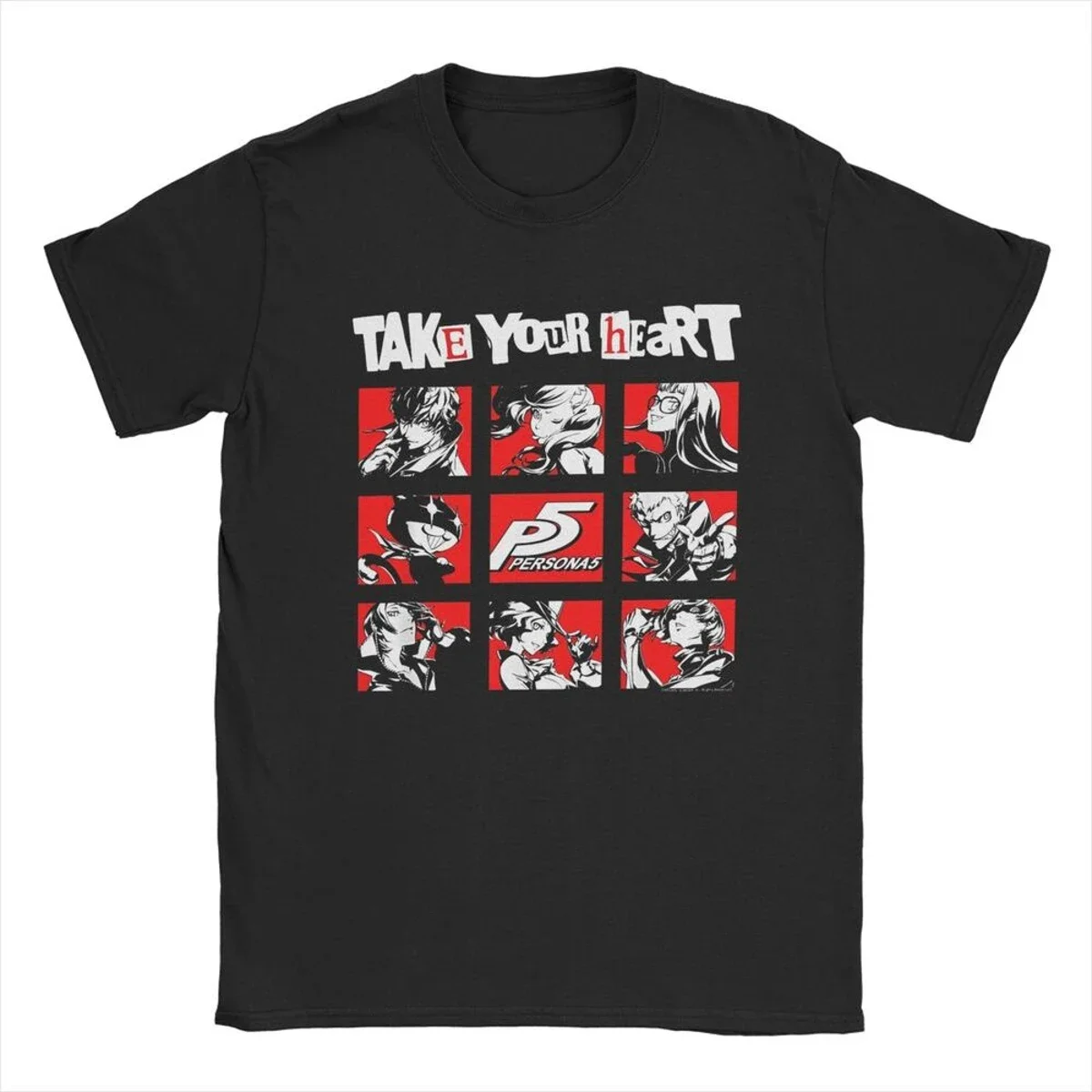 Persona 4 The Midnight Channel Men T Shirt Hot Japanese Anime Game TV Funny Tee Short Sleeve Crew Neck T-Shirt 100% Cotton Big