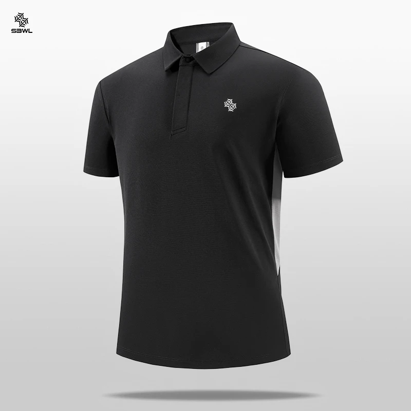 SBWL men's fashion 7 color business leisure high quality POLO shirt outdoor golf equestrian sports short sleeve POLO T-shirt Top