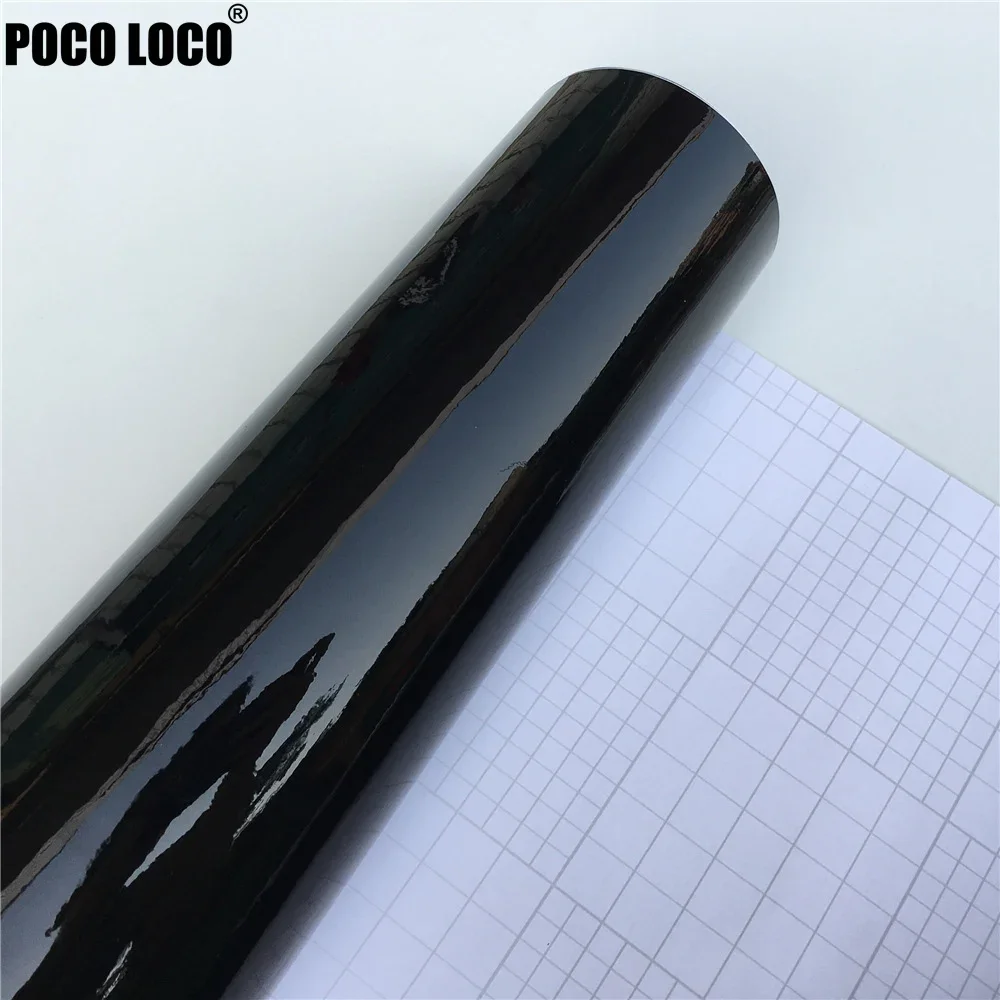 ملصقات سيارة فينيل سوداء لامعة ، 30 × ، فيلم لف ، صائق ، قنوات إطلاق الهواء #1