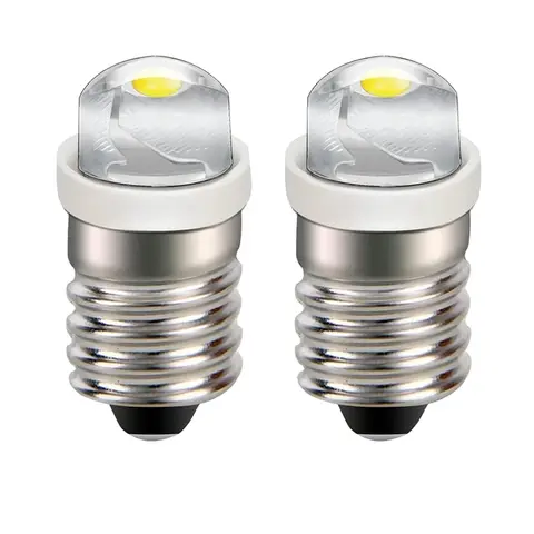 2-Piece DC 3V 4.5V 6V E10 LED Light Bulb 0.5W LED 100LM Flashlight Signal Lamp Light for Flashlight Torch Work Light