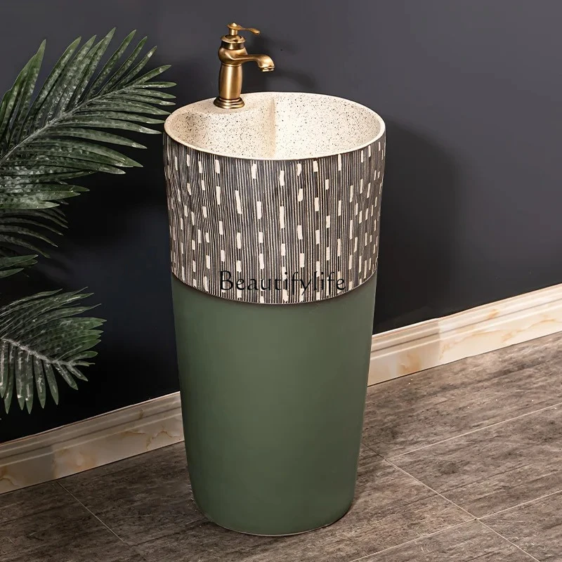 bagno domestico lavaggio viso lavabo in ceramica integrato bello e pratico piscina all'aperto 5
