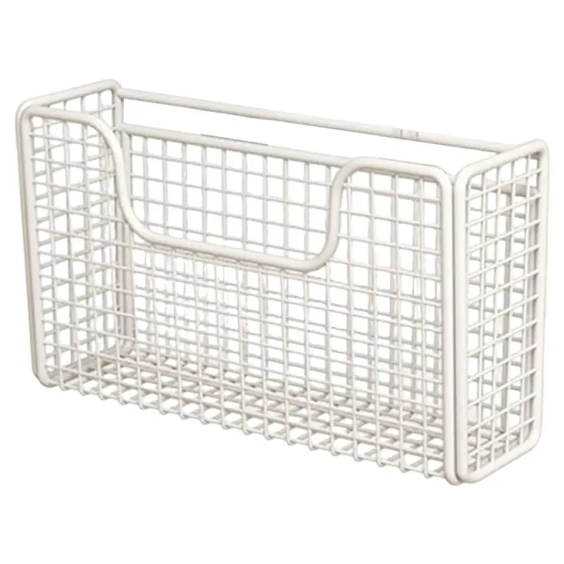 

Iron Wall-Mounted Cabinet Storage Box Punch-Free Plastic Wrap Kitchen Door Refrigerator Bathroom Rack-LICG