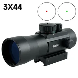 3X44 Red Dot Sight Hunting Opticsl Scope Compact Reflex Collimator 1X40 Airsoft Sight Tactical Accessory Fit 11/20mm Rail