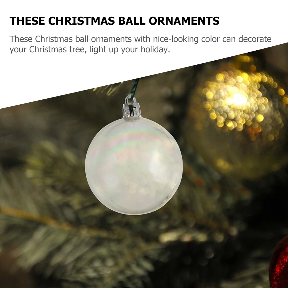 

40Pcs Ball Christmas Ornaments Plastic Hanging Decorative Balls for Xmas Tree Party Holiday Decor Christmas Balls