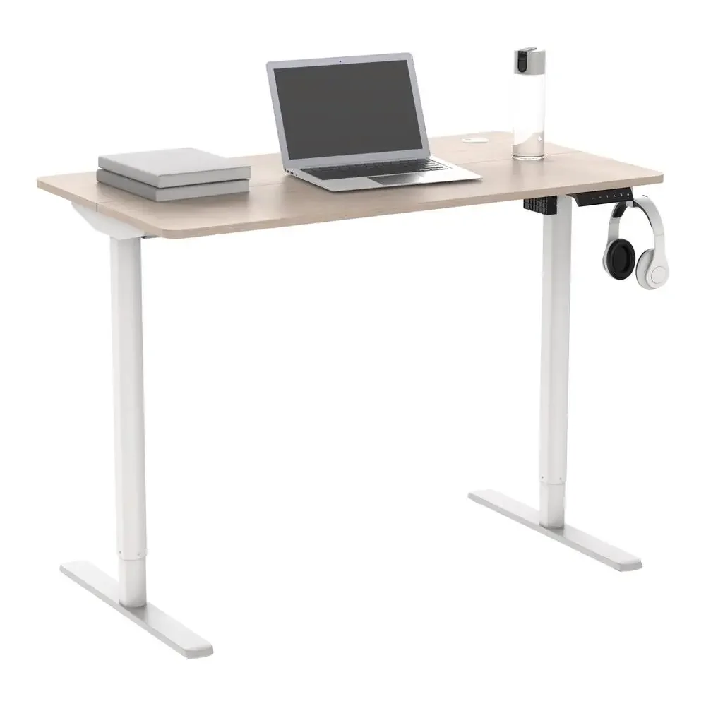 Adjustable Height Standing Desk with LED Display Panel & Cable Management Plate