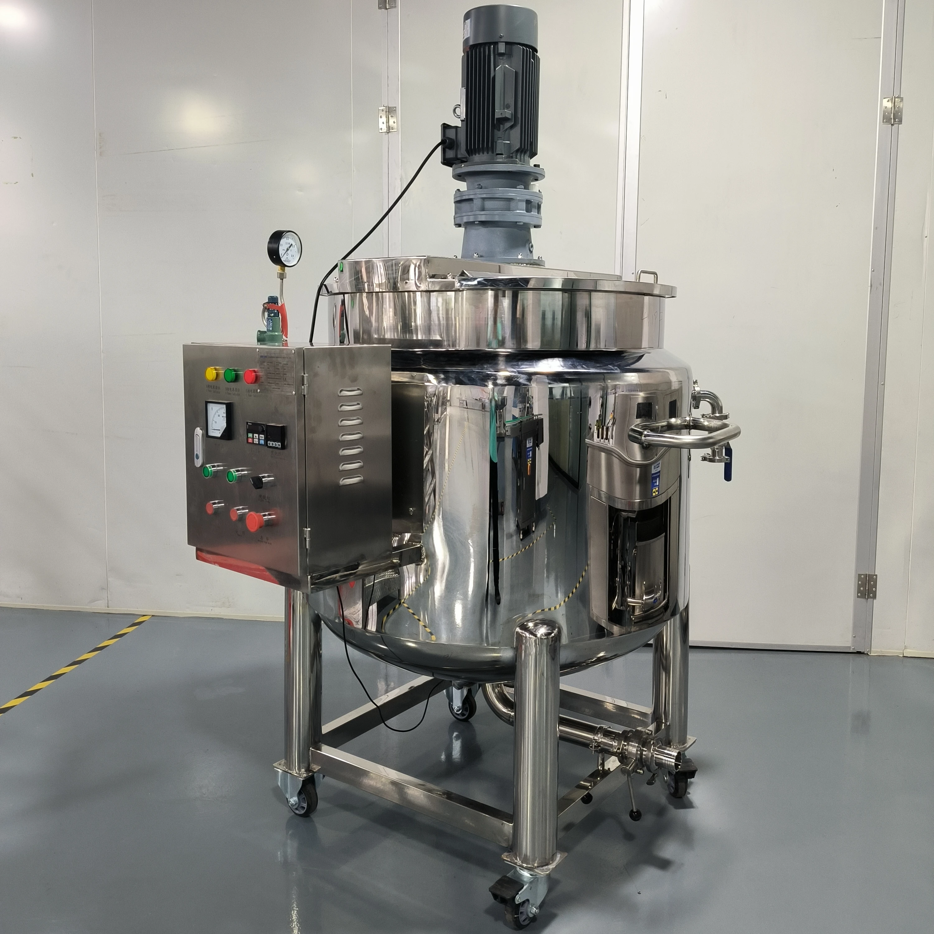 CYJX High Speed 500L Heated Liquid Mixing Tank Blending Mixer Tank for Detergent Shampoo Conditioner Hand Wash Liquid Soap Juice