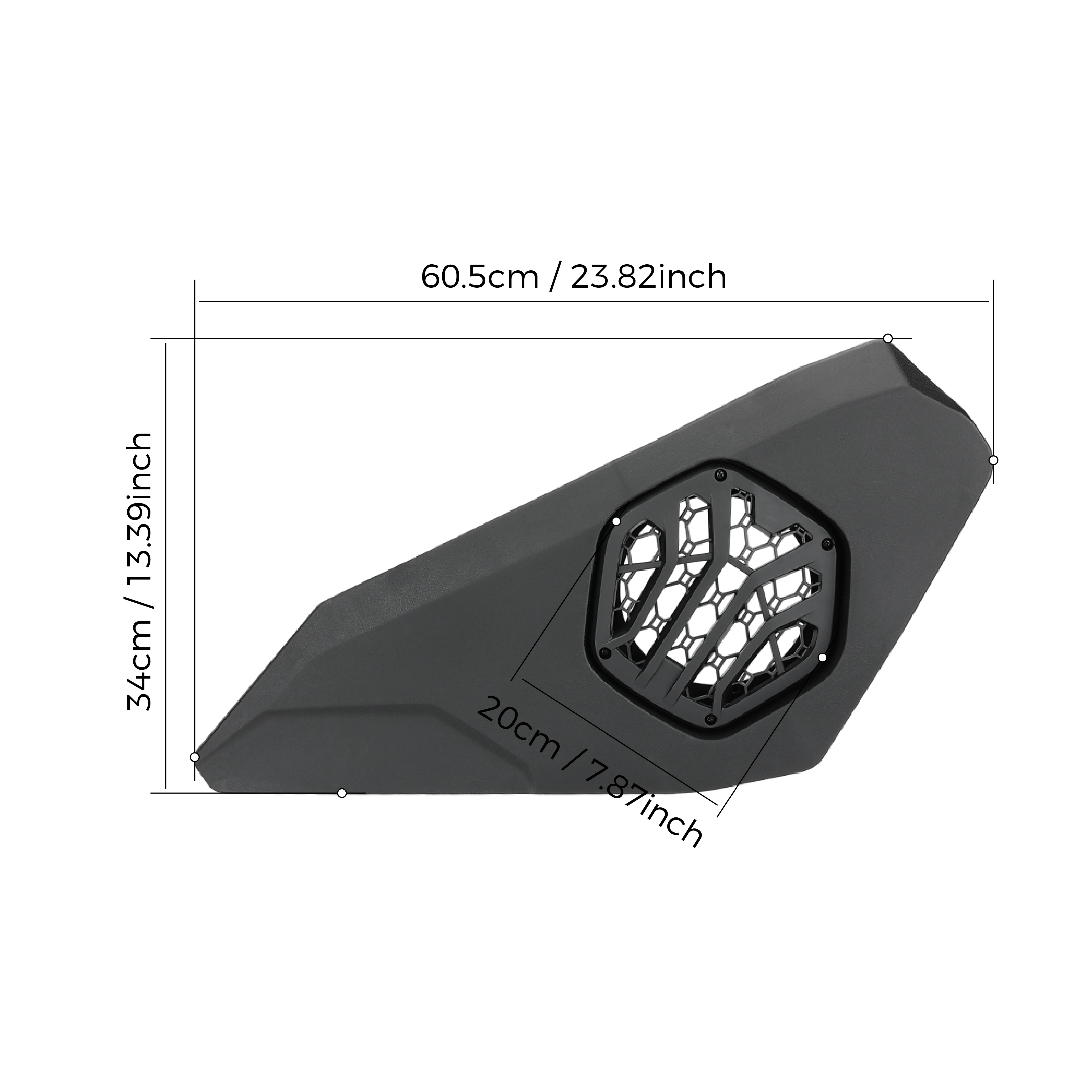 6.5 "deia porta inferior dianteira alto-falante pods para can-am maverick r x rs 999t 2024-2025 alto-falantes gabinetes pods painéis de montagem