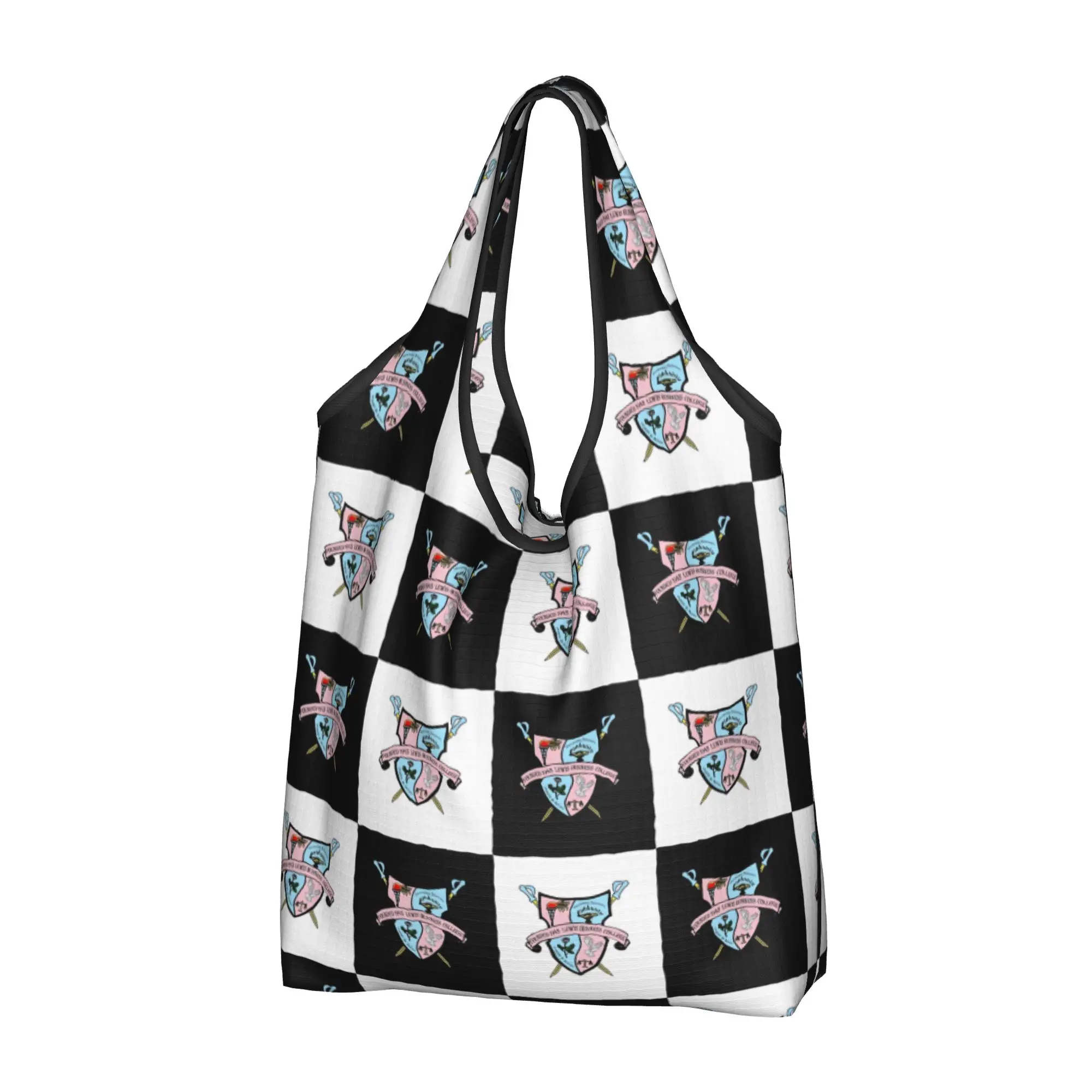 Fashion Printing Gamma Phi Delta Checkered Plaid  Tote Shopping Bag  Shoulder Shopper African American Sorority1943 Handbag