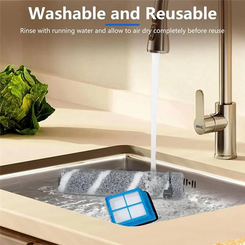 A05G-Für Bissell Crosswave Omniforce Edge 3930F/3933/V2/39999Z Bodenwäscher Ersatzteile Hauptbürste und Filterset