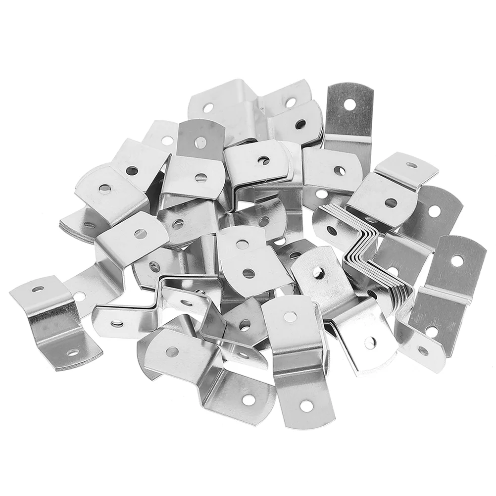 50 Pcs Corner Code Hardware Hook Body Panel Clips Iron Picture Frame Braces