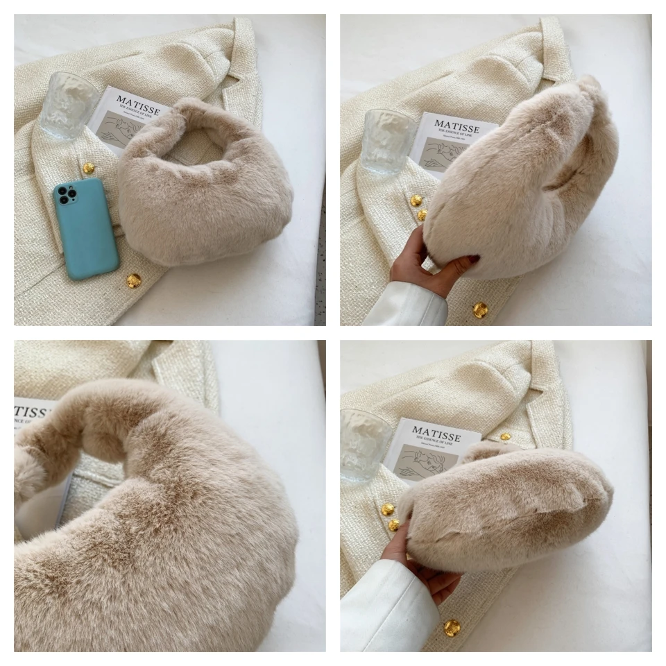 Fashion Plush Tote Womens Shoulder Bags Crossbody Bag Handbags Designer Ladies Messenger Bag