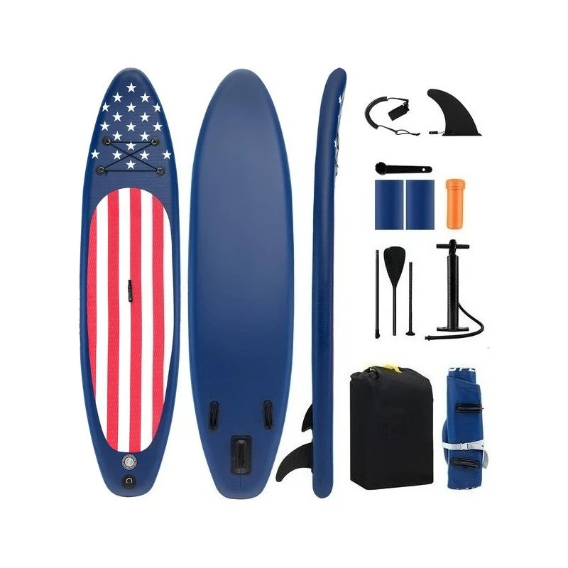 

Inflatable Paddle Board with Removable Fin and Backpack-A