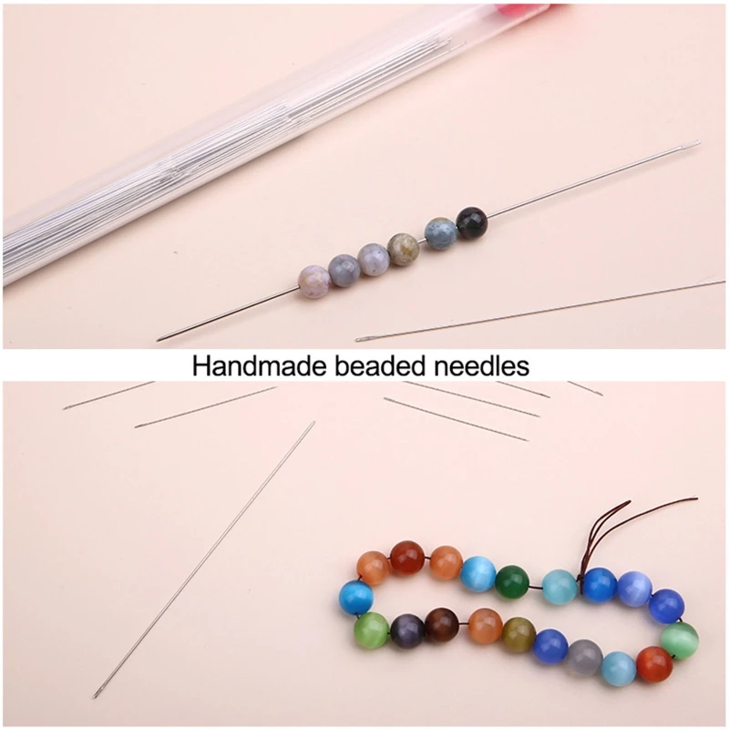 Beading Needles Set of 30 with Needle Bottle Long Straight Beading Needles Dropship