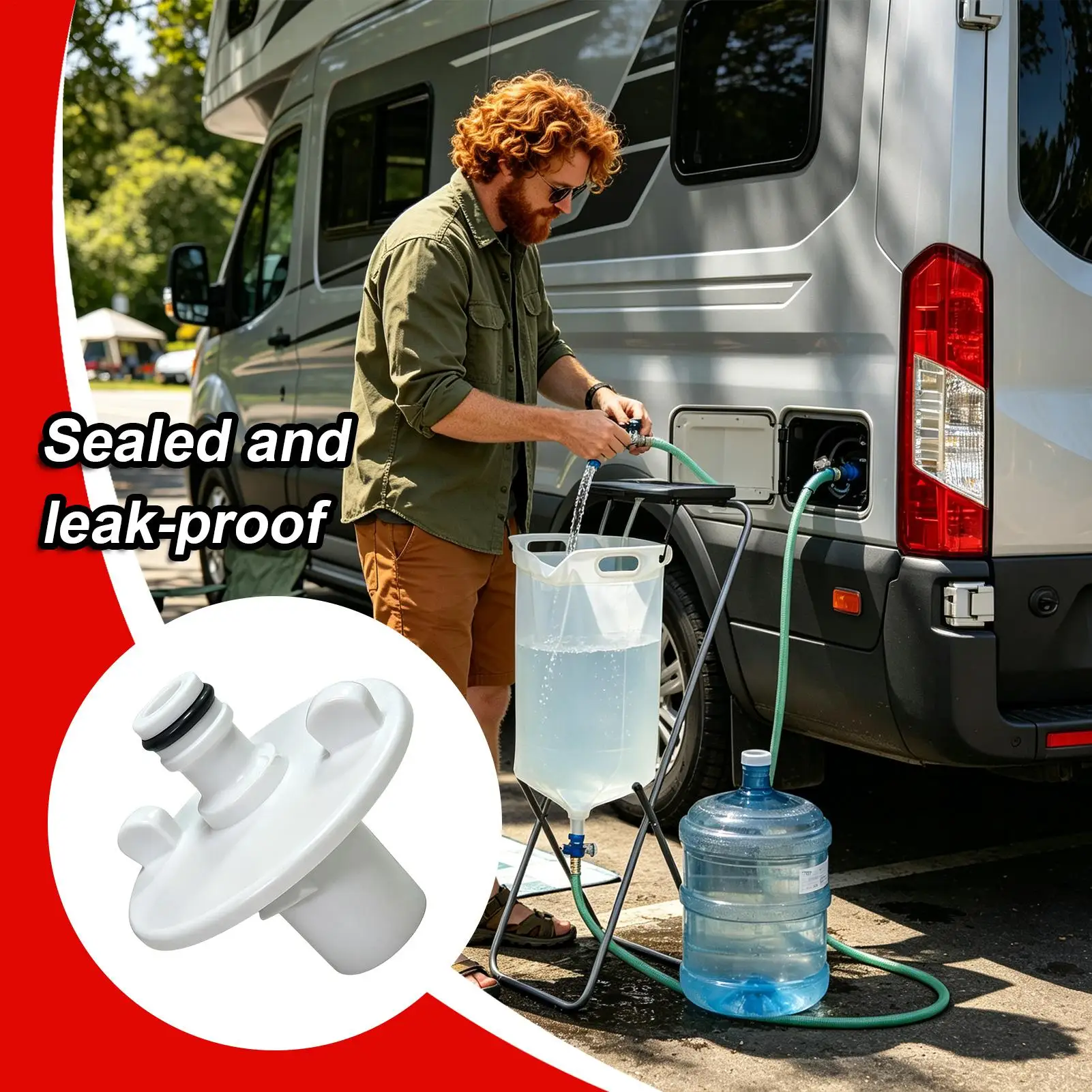 RV Water Fill Inlet Leak-Proof Quick Assembly Plumbing Port RV Water Inlet Connector For Camping City Hookup Outdoor Trailer