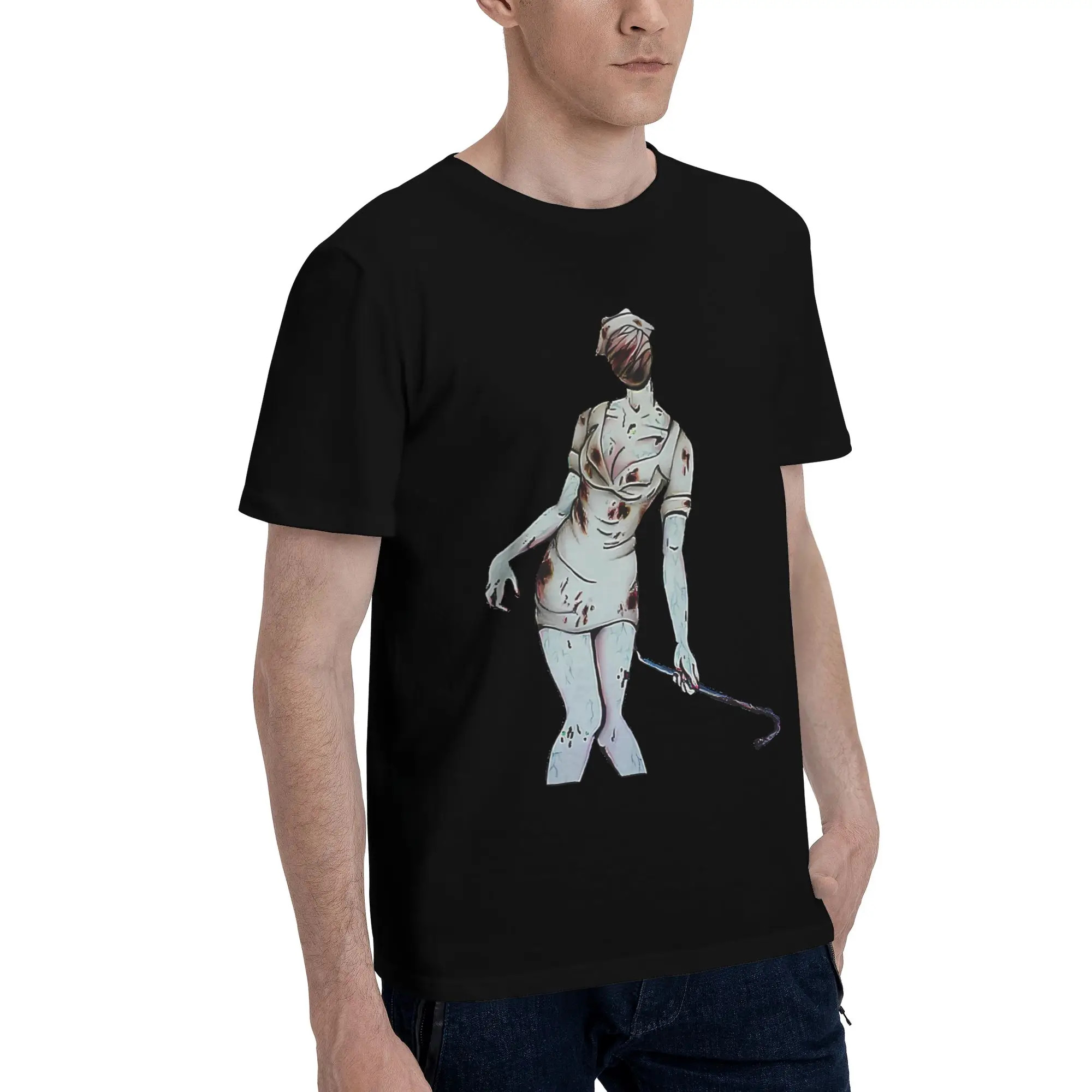 Nurse Essential Graphic 100% Cotton T-Shirt Silent Hill Tops Tees For Men