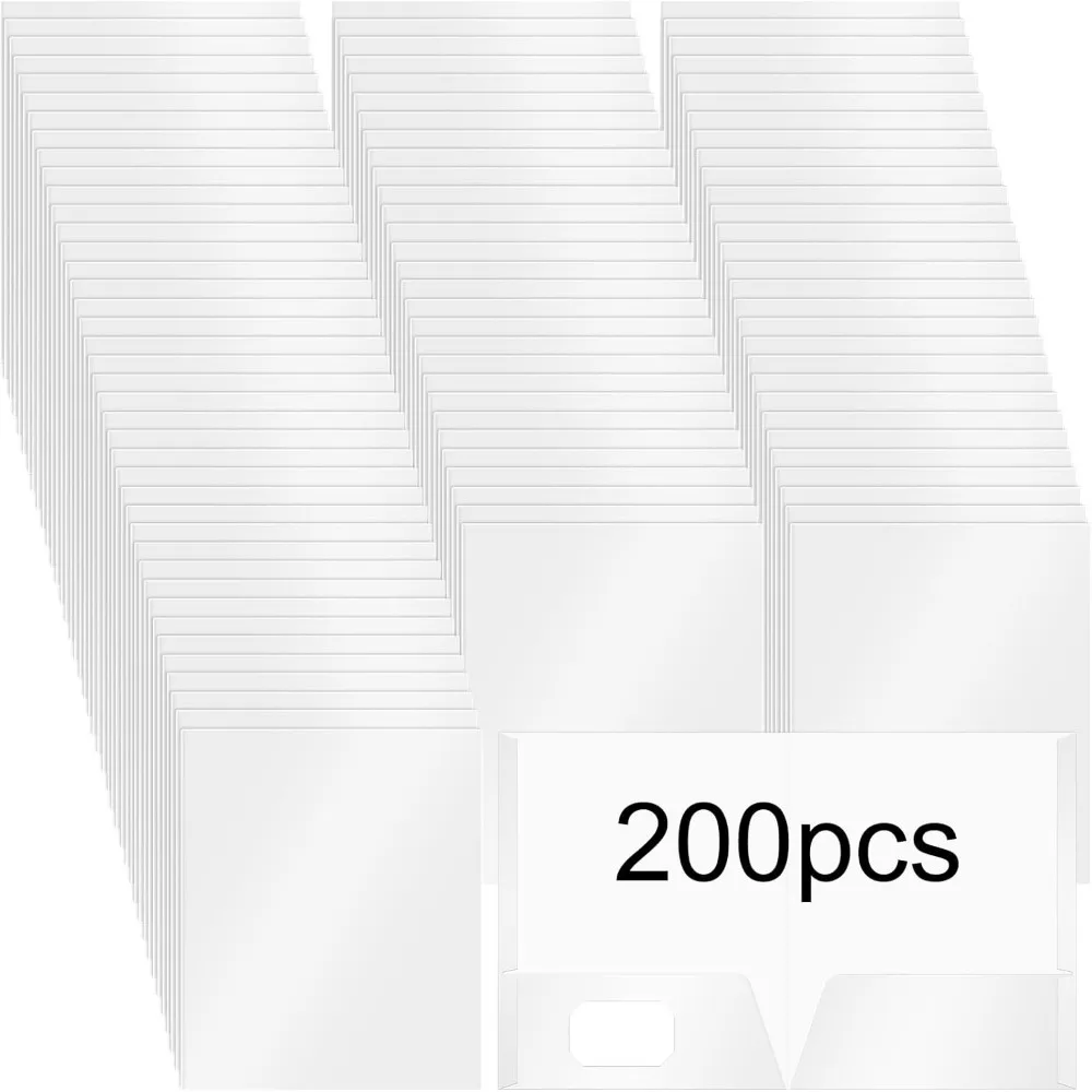 

200 упаковок глянцевых ламинированных бумажных портфелей формата Letter с 2 карманами для массовой подготовки