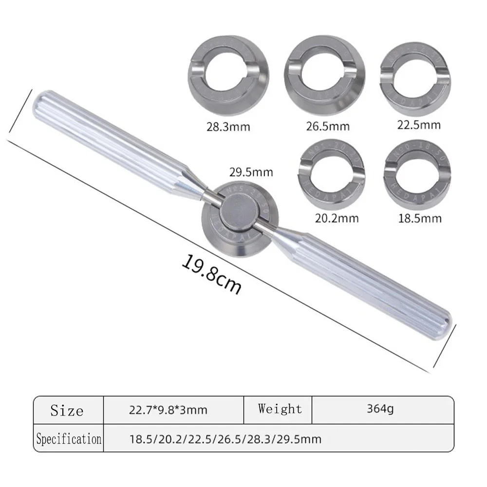 โลหะสแตนเลสนาฬิกากรณีเปิดRemoverชุดสําหรับRolex Tuder 5537 สกรูด้านล่างเกียร์เปิดนาฬิกาซ่อมเครื่องมืออุปกรณ์เสริม