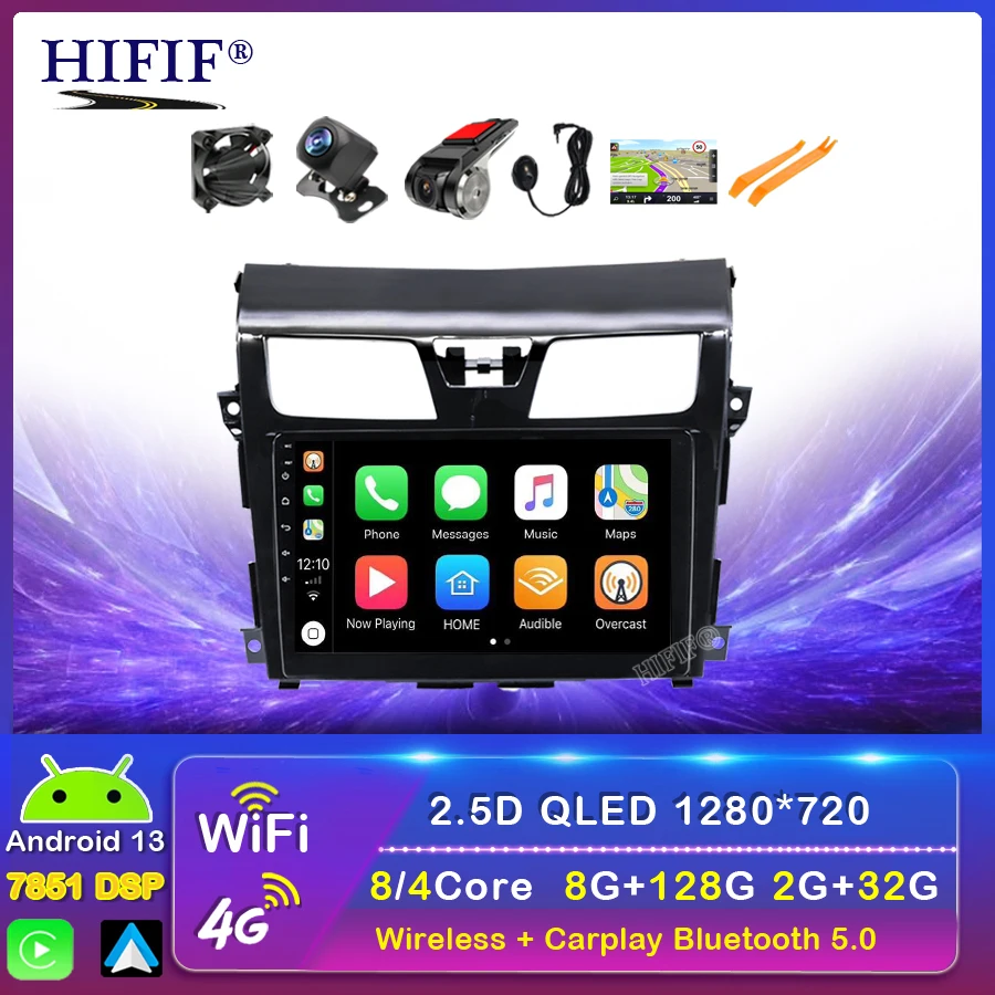 

Android 13 Auto 64G 8Core Carplay Multimedia DSP ISP Video WIFI Bluetooth For Nissan Teana Altima 2013 - 2017 Navigation