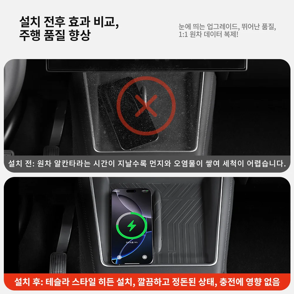YZ 센터콘솔 YL 미끄럼방지매트테슬라 For New Model Y 주니퍼 2025 202... - 1