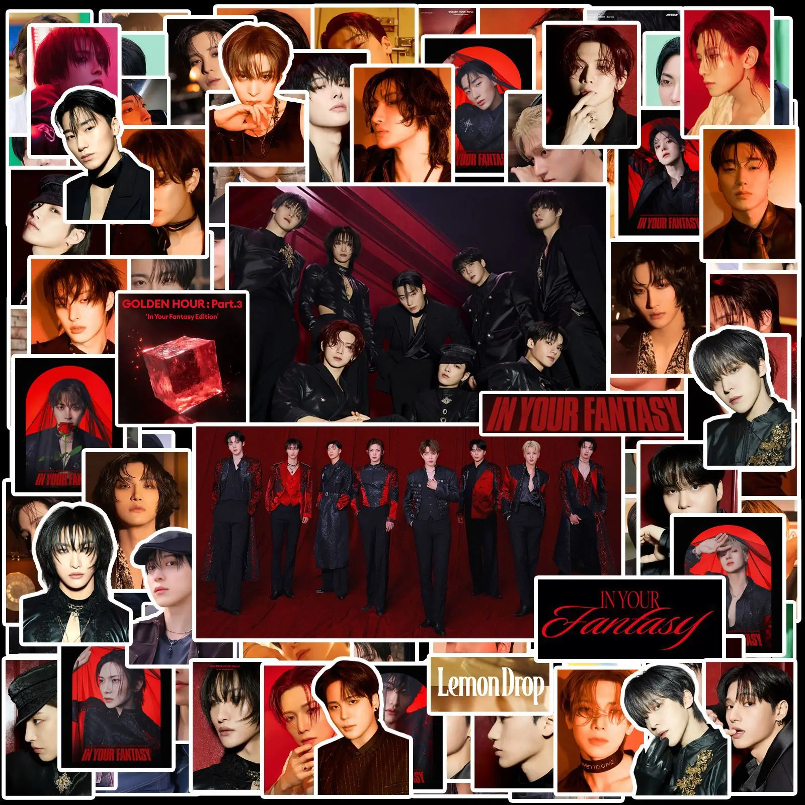 

100 Boy Group GOLDEN HOUR : Part.3 Sticker Graffiti Sticker Waterproof Waterproof Drinking Glass Decorative Sticker