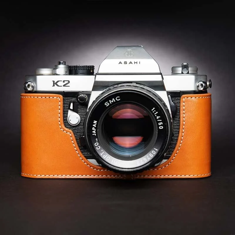 Genuine Leather Handmade Camera Half Case Camera Bag Design for Pentax K2 LX MX SUPER A