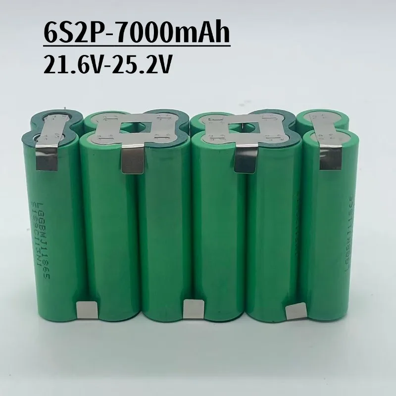 أداة طاقة لاسلكية 12 فولت إلى 25.2 فولت/حزمة بطارية بديلة للمكنسة الكهربائية، 1P/2P 3500 مللي أمبير/7000 مللي أمبير في الساعة #6