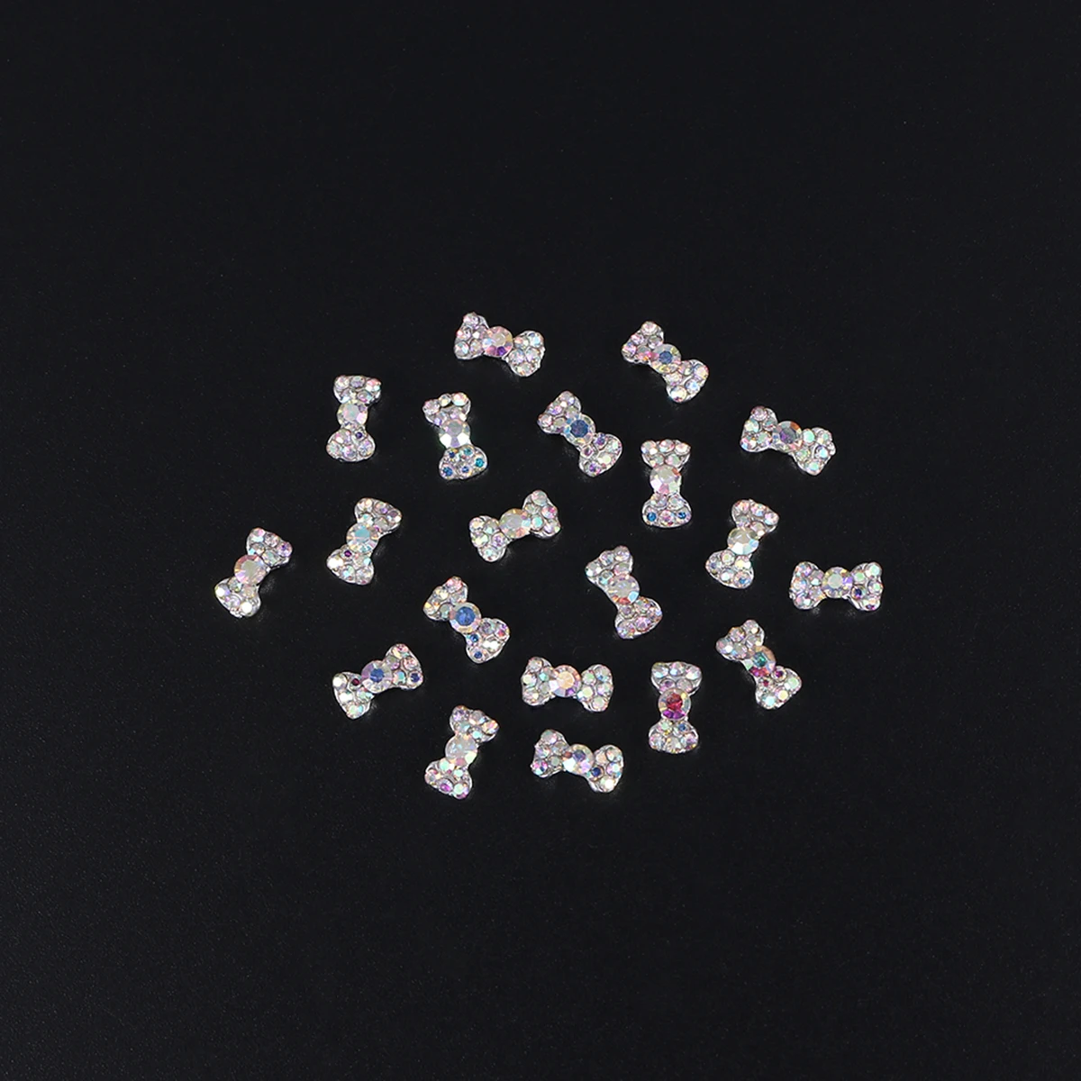 20 Stück Nagelkunst-Strass-Schleifen-Kristallsteine Nagelaufkleber DIY Mode Glitzer Dekoration für Natürliche Künstliche Nägel Gel-Lack