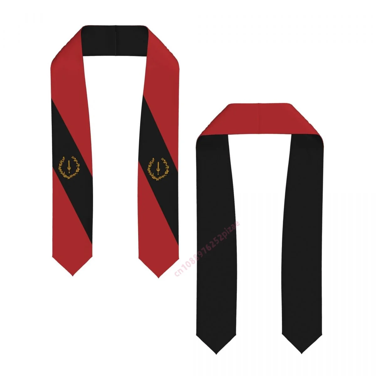 Black American Heritage 1967 Country Flag Class Of 2024 183*13CM Graduation Stole Sash Scarf For International Students