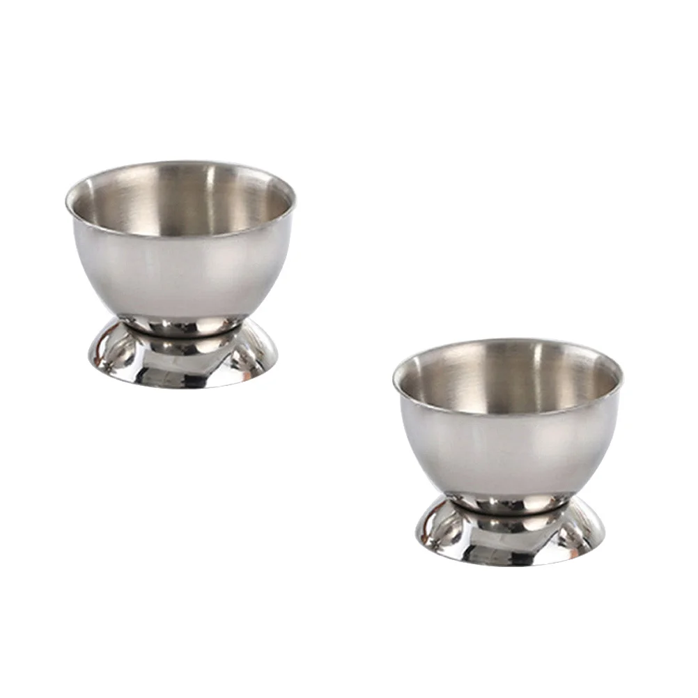 2 Pcs Boiled Egg Stand Holder Cup Trays for Deviled Eggs Stainless Steel Cookware