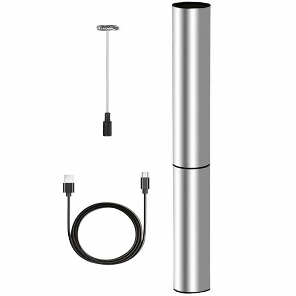 

1 set Electric Milk Frother Stainless Steel Handheld Mixer For Egg Cream Coffee Baking Tool Kitchen Supplies Lightweight