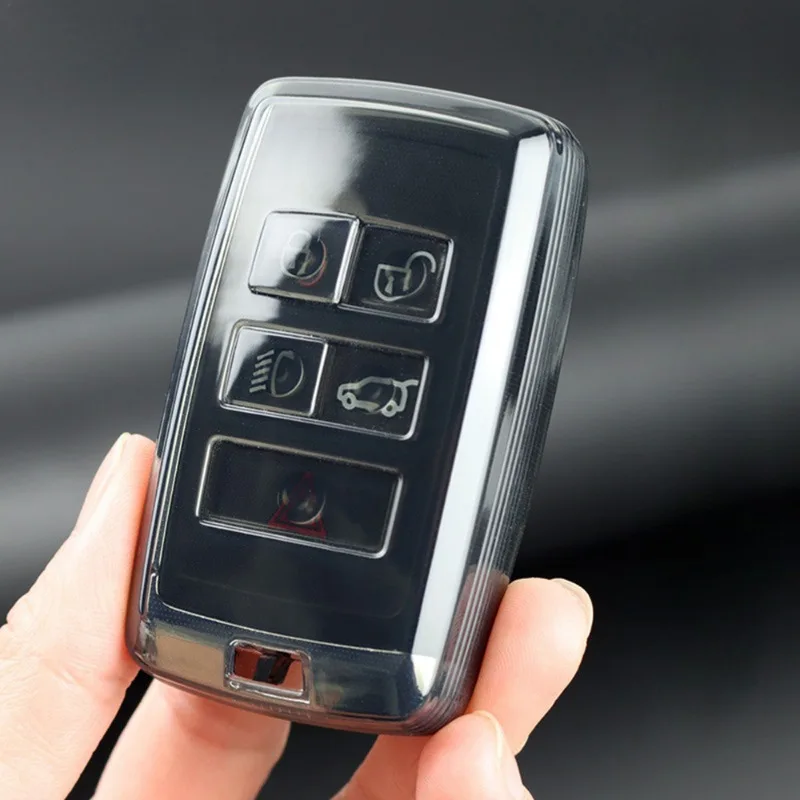 TPU Car Remote Key Case Shell Cover Fit for Land Rover Range Rover Evoque Discovery Sport Velar For Jaguar XE XF E-Pace F-Pace