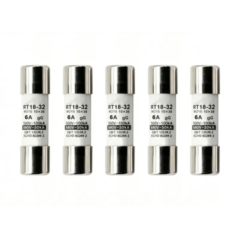 A36T-For Industrial Applications 5 Pcs 6A Fuse GG Cylindrical Design 10X38mm 100Ka Fuse Capacity