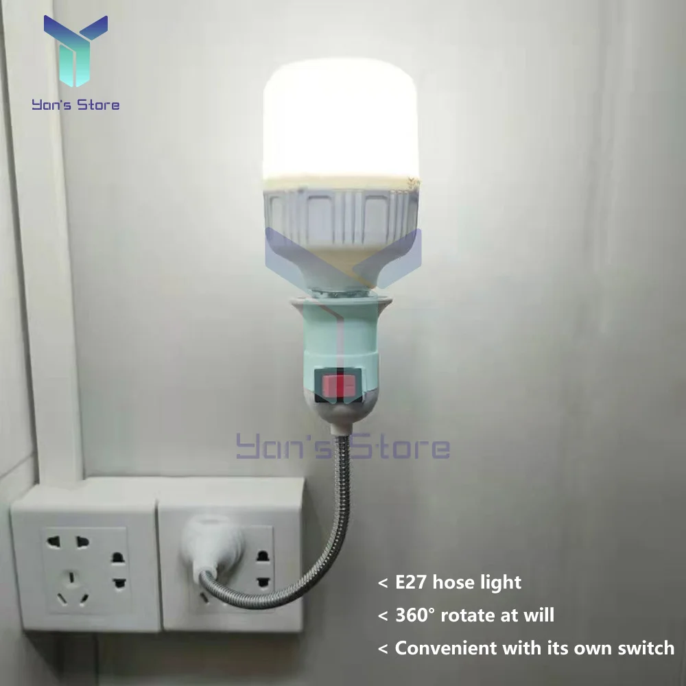 E27 Flexible Extension Converter LED Light Lamp Bulb Extend Adapter Socket Wall Socket Lamp Base Holder Screw Socket Plug