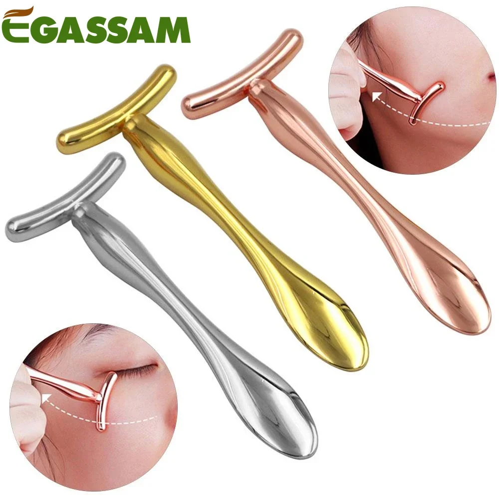 

Metal Eye Cream Applicator Face Roller Massager Tool, Eye Massage Wand Stick Girls Women for Facial Massager, Reduce Puffiness