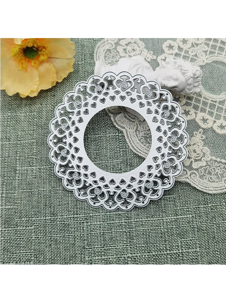 Circular Lace Frame Craft metal cutting dies cut die mold Frame Scrapbook paper craft knife mould blade punch stencils dies