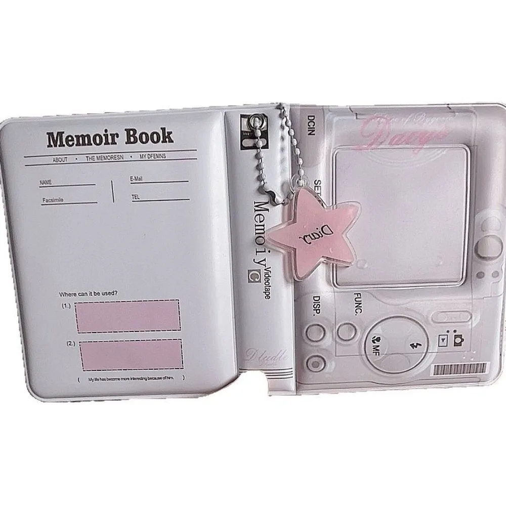 Novo álbum de cartão de câmera retrô 3 tamanhos mini com 20 páginas internas cartão ídolo coletar livro álbum de cartão colecionável de pvc