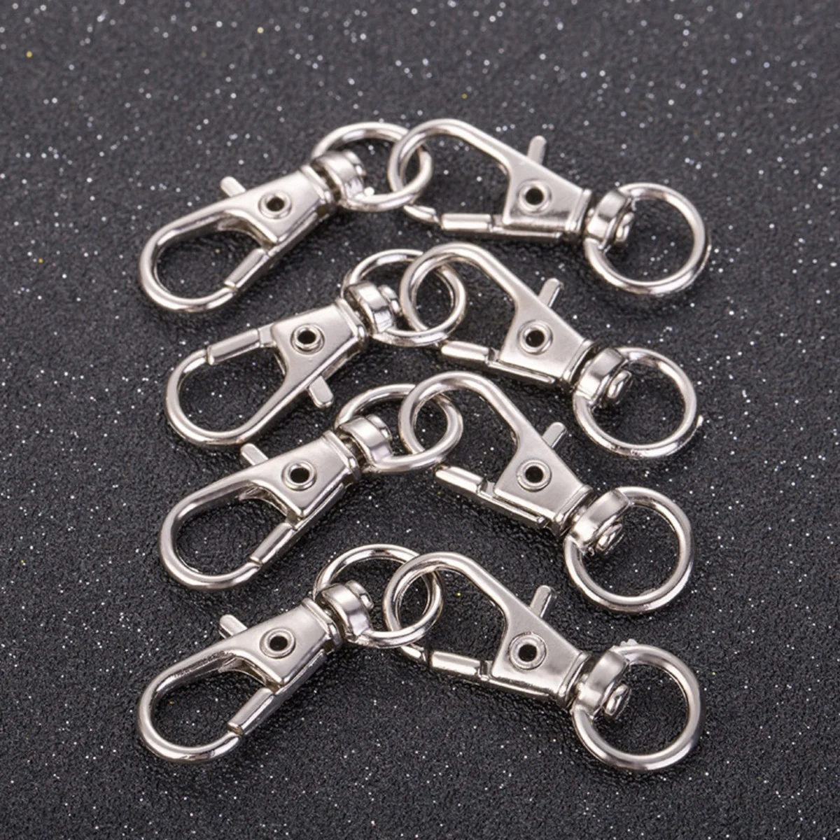 10pcs/lot Split Key Ring Swivel Lobster Clasp Connector For Bag Belt Dog Chains DIY Jewelry Making image 2