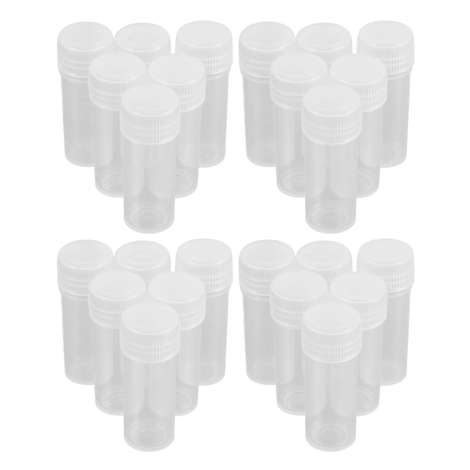 60Pcs Plastic Centrifuge Tubes 5Ml Screw Cap Cryogenic Vial Tubes Leakproof Lab Sample Storage Lip Balm Tube Set
